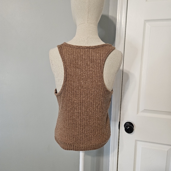 Olivia Rae Brown Ribbed Tank Top - Picture 3 of 5